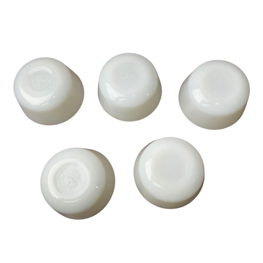 1950’s Fire King Milk Glass Custard Bowl Set - Picture 4 of 6